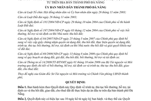 Quyết định 28/2013/QĐ-UBND trình tự thủ tục bồi thường tái định cư thu hồi đất thực hiện dự án đầu Đà Nẵng