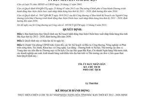 Quyết định 1362/QĐ-UBND 2013 Kế hoạch Chiến lược xuất nhập khẩu hàng hóa Bắc Kạn