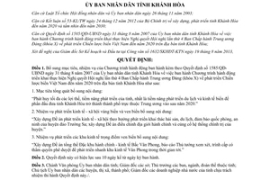 Quyết định 2117/QĐ-UBND 2013 Chương trình hành động phát triển Chiến lược biển Khánh Hòa