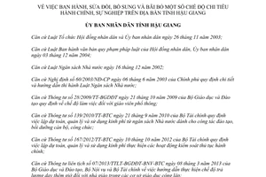 Quyết định 21/2013/QĐ-UBND chế độ chi tiêu hành chính sự nghiệp Hậu Giang