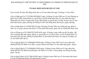 Quyết định 04/2013/QĐ-UBND tổ chức hoạt động Phòng Tư pháp Củ Chi Hồ Chí Minh