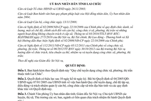 Quyết định 18/2013/QĐ-UBND ban hành quy chế tuyển dụng công chức xã phường thị trấn thuộc Lai Châu