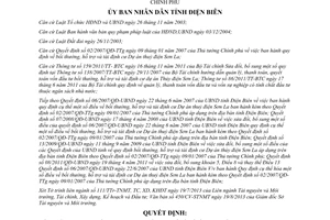 Quyết định 19/2013/QĐ-UBND hỗ trợ tái định cư dự án thủy điện Sơn La Điện Biên