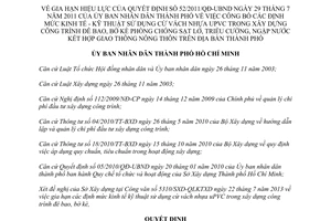 Quyết định 33/2013/QĐ-UBND gia hạn hiệu lực định mức kinh tế kỹ thuật chống sạt lở Hồ Chí Minh