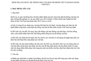 Kế hoạch 3408/KH-BHXH 2013 kiểm tra rà soát hệ thống hóa văn bản Bảo hiểm xã hội Việt Nam