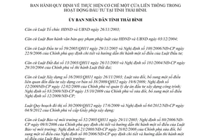 Quyết định 16/2013/QĐ-UBND cơ chế một cửa liên thông hoạt động đầu tư Thái Bình