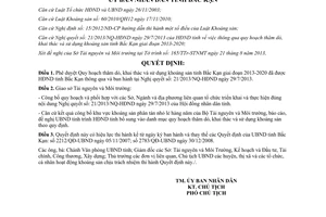 Quyết định 1415/QĐ-UBND năm 2013 Quy hoạch thăm dò khai thác sử dụng khoáng sản Bắc Kạn