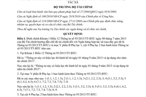 Quyết định 2218/QĐ-BTC năm 2013 đính chính Thông tư chế độ tài chính Ngân hàng hợp tác xã