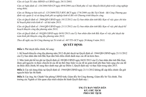 Quyết định 1416/QĐ-UBND năm 2013 Kế hoạch khuyến công địa phương Bắc Kạn