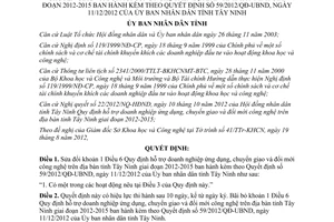 Quyết định 41/2013/QĐ-UBND hỗ trợ doanh nghiệp ứng dụng đổi mới công nghệ Tây Ninh