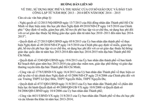 Hướng dẫn 2949/HDLS/GDĐT-TC năm 2013 thu sử dụng học phí giáo dục đào tạo công lập 2013 2014