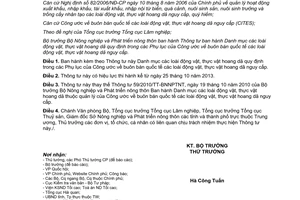 Thông tư 40/2013/TT-BNNPTNT Danh mục động thực vật hoang dã nguy cấp