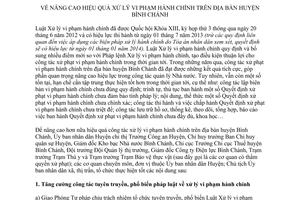 Chỉ thị 03/2013/CT-UBND 2013 nâng cao xử lý vi phạm hành chính Bình Chánh Hồ Chí Minh