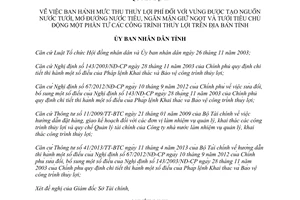 Quyết định 35/2013/QĐ-UBND thủy lợi phí đất trồng lúa Thừa Thiên Huế