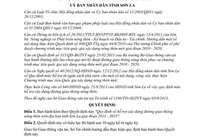 Quyết định 16/2013/QĐ-UBND hỗ trợ xây dựng đường giao thông nông thôn Sơn La