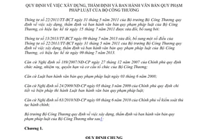 Văn bản hợp nhất 03/VBHN-BCT năm 2013 hợp nhất Thông tư xây dựng thẩm định ban hành văn bản pháp luật