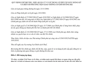 Thông tư 127/2013/TT-BTC thu nộp quản lý lệ phí cấp giấy đăng ký biển số phương tiện giao thông