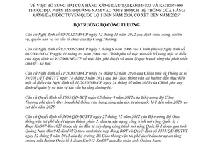 Quyết định 6490/QĐ-BCT năm 2013 bổ sung 02 cửa hàng xăng dầu Quảng Nam