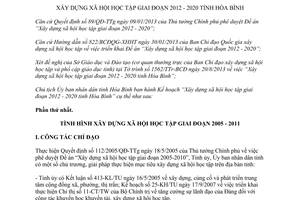 Kế hoạch 46/KH-UBND năm 2013 xây dựng xã hội học tập 2012 - 2020 Hòa Bình