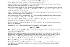 Quyết định 2382/QĐ-UBND 2013 công nhận địa phương đạt nông thôn mới Quảng Ninh