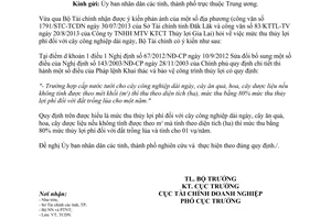 Công văn 12946/BTC-TCDN năm 2013 mức thu thủy lợi phí cây công nghiệp dài ngày