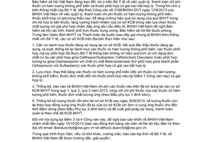 Công văn 3853/BHXH-DVT 2013 quản lý thanh toán thuốc hàm lượng không phổ biến thuốc phối hợp giá cao bất hợp lý