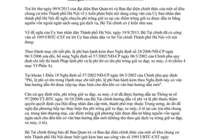 Công văn 11732/BTC-CST năm 2013 phí trông giữ xe