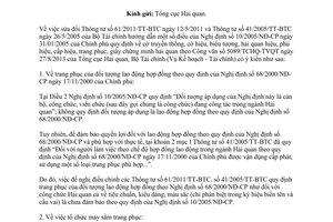 Công văn 11798/BTC-KHTC 2013 sửa đổi Thông tư 61/2011/TT-BTC 41/2005/TT- BTC