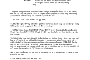 Công văn 11897/BTC-CST 2013 thuế bảo vệ môi trường đối với túi ni lông