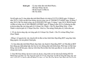 Công văn 1435/TTg-KTN năm 2013 đầu tư dự án nâng cấp mở rộng quốc lộ 14