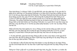 Công văn 6258/BTP-VP năm 2013 quy trình ra thông cáo báo chí văn bản pháp luật