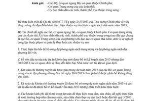 Công văn 12067/BTC-HCSN 2013 điều hành chi ngân sách