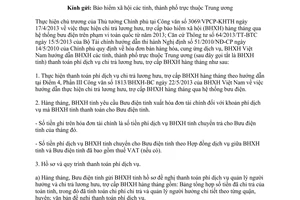 Công văn 3546/BHXH-BC 2013 xuất hóa đơn tài chính phí dịch vụ lương hưu trợ cấp bảo hiểm xã hội