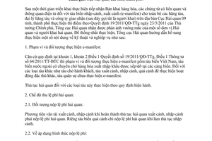Công văn 5446/TCHQ-GSQL năm 2013 hướng dẫn thực hiện e-manifest hải quan