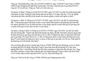 Công văn 3110/TCT-KK năm 2013 kê khai nộp thuế giá trị gia tăng vãng lai