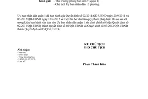 Công văn 2252/UBND-TP năm 2013 đính chính số hiệu văn bản Hồ Chí Minh