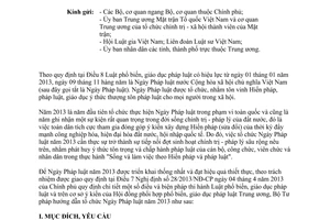 Công văn 6902/BTP-PBGDPL tổ chức Ngày Pháp luật nước Việt Nam 2013