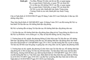 Công văn 3520/BNV-ĐT năm 2013 hướng dẫn sử dụng tài liệu đào tạo lãnh đạo cấp phòng