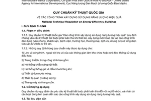 Quy chuẩn kỹ thuật quốc gia QCVN 09:2013/BXD về Các công trình xây dựng sử dụng năng lượng hiệu quả do Bộ Xây dựng ban hành