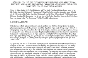 Thông báo 345/TB-VPCP năm 2013 Hội nghị sơ kết 5 năm thực hiện Nghị quyết nông nghiệp nông dân nông thôn