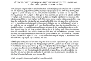 Chỉ thị 02/2013/CT-UBND thực hiện Luật Xử lý vi phạm hành chính Sóc Trăng