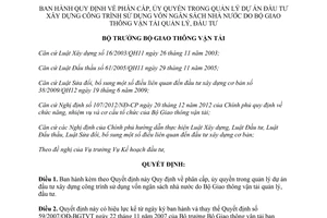 Quyết định 2783/QĐ-BGTVT 2013 quản lý dự án đầu tư xây dựng công trình vốn ngân sách