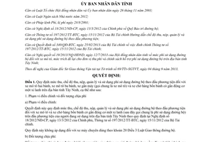 Quyết định 42/2013/QĐ-UBND phí sử dụng đường bộ theo đầu phương tiện mô tô Tây Ninh