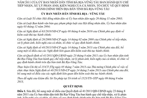 Quyết định 39/2013/QĐ-UBND sửa đổi 41/2011/QĐ-UBND tiếp nhận xử lý phản ánh kiến nghị Bà Rịa Vũng Tàu