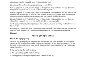 Thông tư 13/2013/TT-BTP tiêu chuẩn lãnh đạo quản lý Cục Thi hành án dân sự và Chi cục