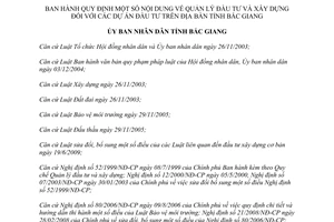 Quyết định 475/2013/QĐ-UBND quản lý đầu tư xây dựng Bắc Giang