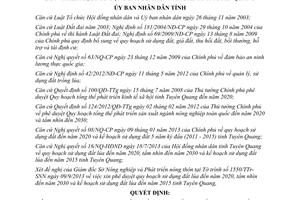 Quyết định 347/QĐ-UBND năm 2013 Quy hoạch sử dụng đất lúa 2020 Tuyên Quang