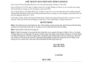 Quyết định 1462/QĐ-UBND 2013 Quy chế hoạt động BCĐ cải thiện môi trường kinh doanh Cao Bằng