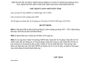 Quyết định 1718/QĐ-UBND phát triển Lý lịch tư pháp 2013 2020 Bình Phước