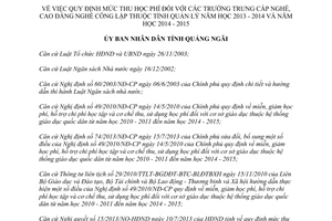 Quyết định 44/2013/QĐ-UBND mức thu học phí trung cấp nghề cao đẳng nghề công lập Quảng Ngãi